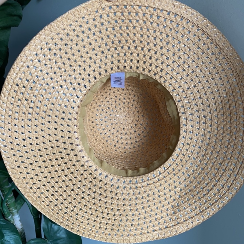 Brown Straw Wide Brim Floppy Sun Hat | Boho Hat - Picture 6 of 7